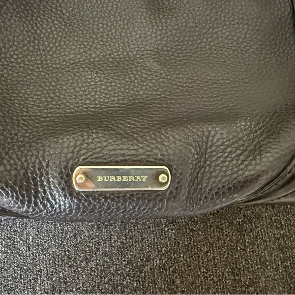 Burberry Elegant Dark Brown Leather Tote Bag - Picture 3 of 12